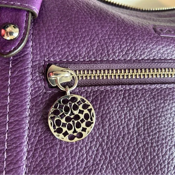 Coach Leather Alexandra Convertible Pebble Leather Tote F17566 - Picture 5 of 11